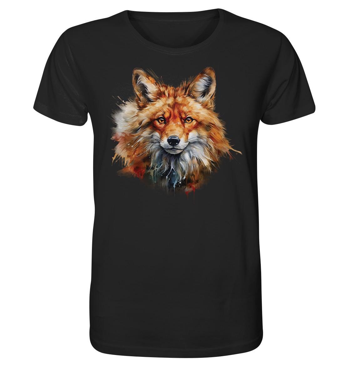 Roter Fuchs - Portrait Herren Bio-Shirt Wildtier Trifft Stil Nachhaltiges T-Shirt Für Naturfreunde Mit Sinn Charakter Und Design von Bergheimat
