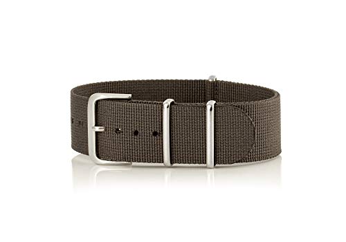 Bergmann NATO Armband Textil grau Silber von Bergmann