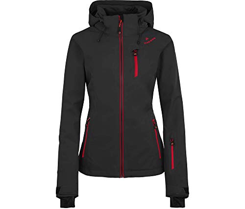 Bergson Damen Skijacke NICE light, black/chinese red [9014], 40 - Damen von Bergson