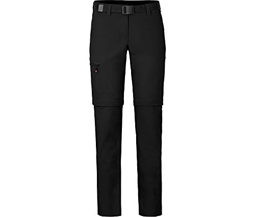 Bergson Damen Zipp-Off Funktionshose Bennett (Slim fit) - Outdoorhose, Radhose, Wanderhose, Black [900], 36 - Damen von Bergson