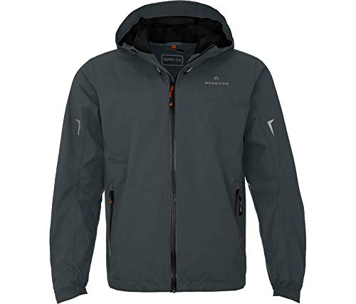 Bergson EGGEN | gefütterte Herren Regenjacke, ebony [949], 56 - Herren von Bergson