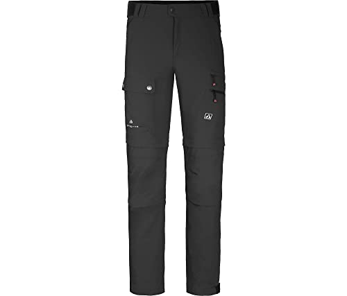 Bergson FROSLEV Bermuda Zipp-Off | Herren Wanderhose, recycelt, elastisch, 8 Taschen, Black [900], 48 - Herren von Bergson