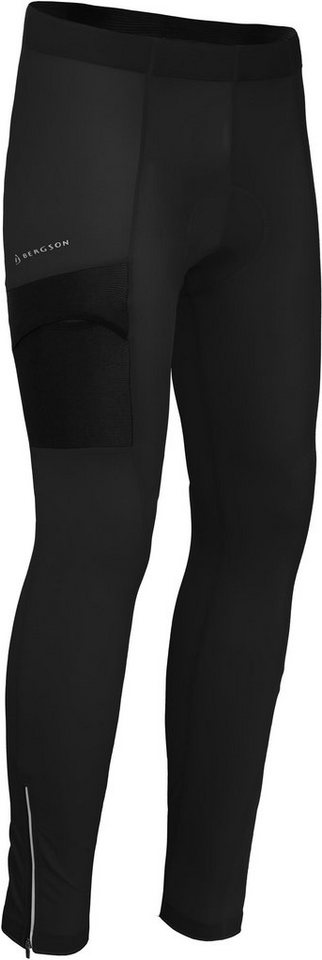 Bergson Fahrradhose KEMI COMFORT (mit Sitzpolster) Herren Fahrradhose, bielastisch, tight, Normalgrößen, schwarz von Bergson