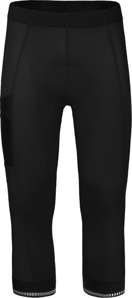 Bergson Fahrradhose KEMI COMFORT Capri (mit Sitzpolster) Herren 3/4 Radhose, bielastisch, tight, Normalgrößen, schwarz von Bergson