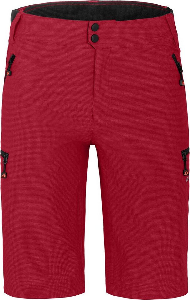 Bergson Fahrradhose PATTI Bermuda Herren Radshorts, strapazierfähig, elastisch, Normalgrößen, rot von Bergson