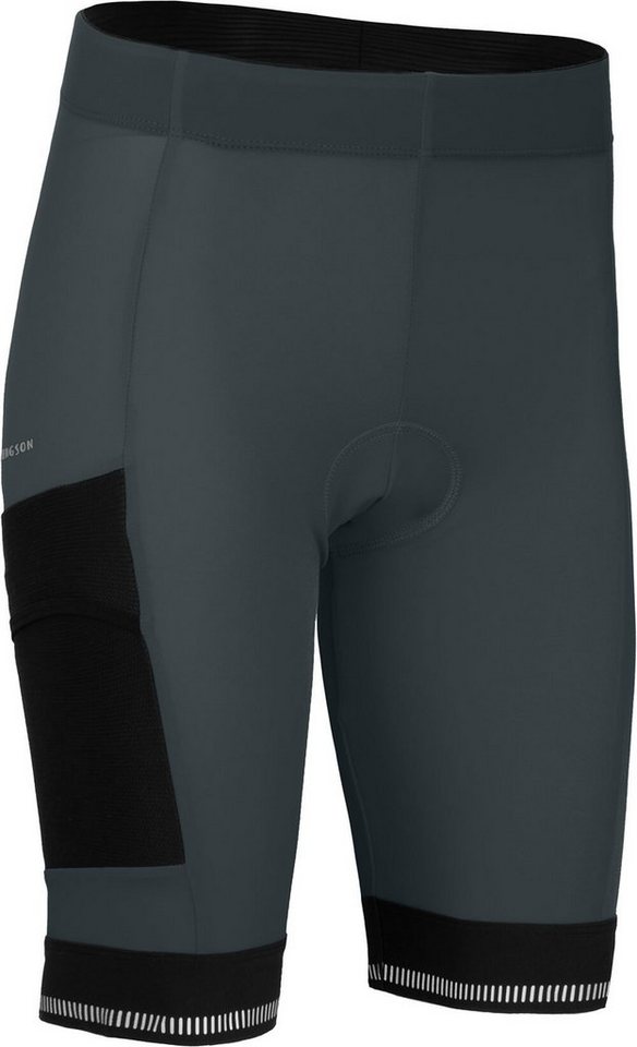 Bergson Fahrradhose SUNDRA COMFORT Bermuda (mit Sitzpolster) Damen Radshorts, bielastisch, tight, Normalgrößen, dunkel grau von Bergson