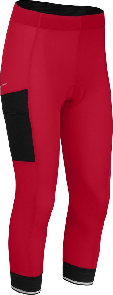 Bergson Fahrradhose SUNDRA COMFORT Capri (mit Sitzpolster) Damen 3/4 Radhose, bielastisch, tight, Normalgrößen, barbados cherry von Bergson