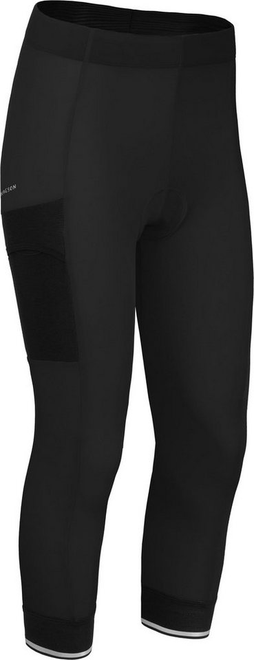 Bergson Fahrradhose SUNDRA COMFORT Capri (mit Sitzpolster) Damen 3/4 Radhose, bielastisch, tight, Normalgrößen, schwarz von Bergson