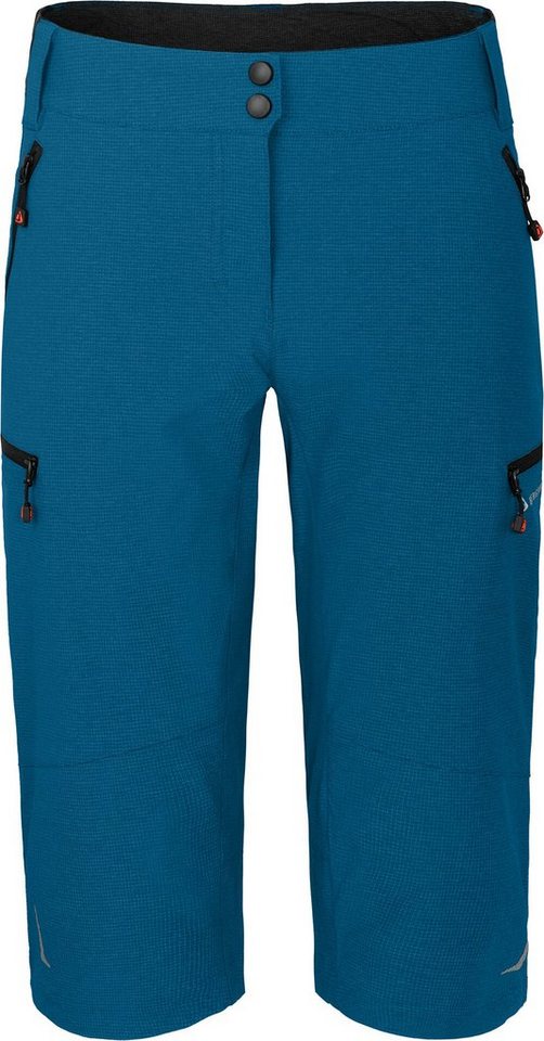 Bergson Outdoorhose VALLI Capri Damen 3/4 Radhose, robust, elastisch, Normalgrößen, Saphir blau von Bergson
