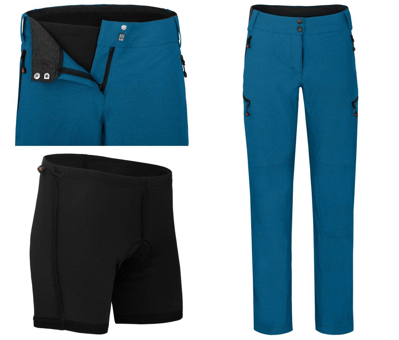 Bergson Fahrradhose VINA Damen Radhose (mit gepolsterter Innenhose), robust, elastisch, Normal von Bergson