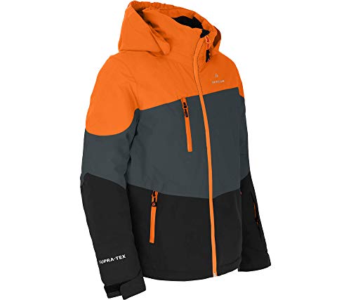 Bergson Forvert Kinder Skijacke VOLKER neo, ebony/persimmon orange/black (, 128 - Kinder von Bergson