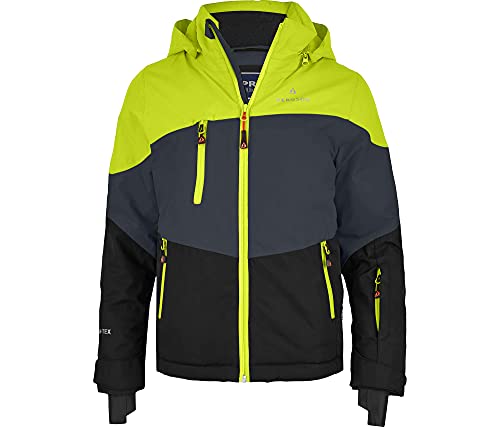 Bergson Forvert VOLKER neo (maxi) | extra weite Kinder Skijacke mit 20.000er Wassersäule, ebony/lime punch/black (949/26, 176 - Kinder von Bergson