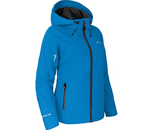 Bergson HELLI THERMO | leicht wattierte Damen Regenjacke mit 12.000er Wassersäule, blue aster [337], 42 - Damen von Bergson