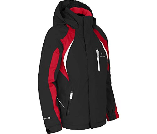 Bergson Kinder Skijacke JENS, black/chinese red [9014], 128 - Kinder von Bergson