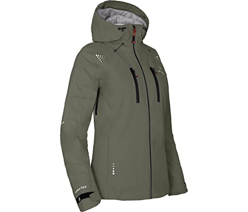 Bergson LEKNES Thermo | Damen Regenjacke, leicht wattiert, recycelt, 20000 mm Wassersäule, dusty olive [274], 36 - Damen von Bergson