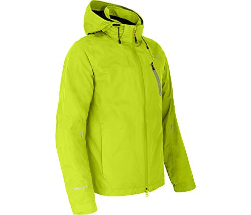 Bergson Moore | Herren Rad-Regenjacke, Netzfutter, 12000 mm Wassersäule, Lime Punch [268], 52 - Herren von Bergson