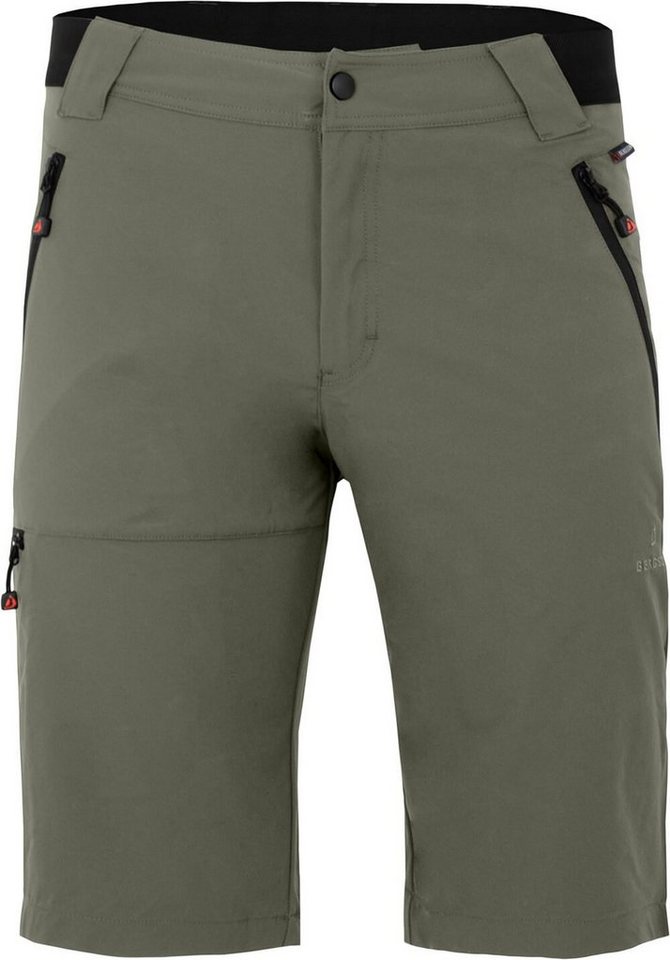 Bergson Outdoorhose ARRESÖ COMFORT Bermuda Herren Wandershorts, leicht, strapazierfähig, Normalgrößen, grau/grün von Bergson