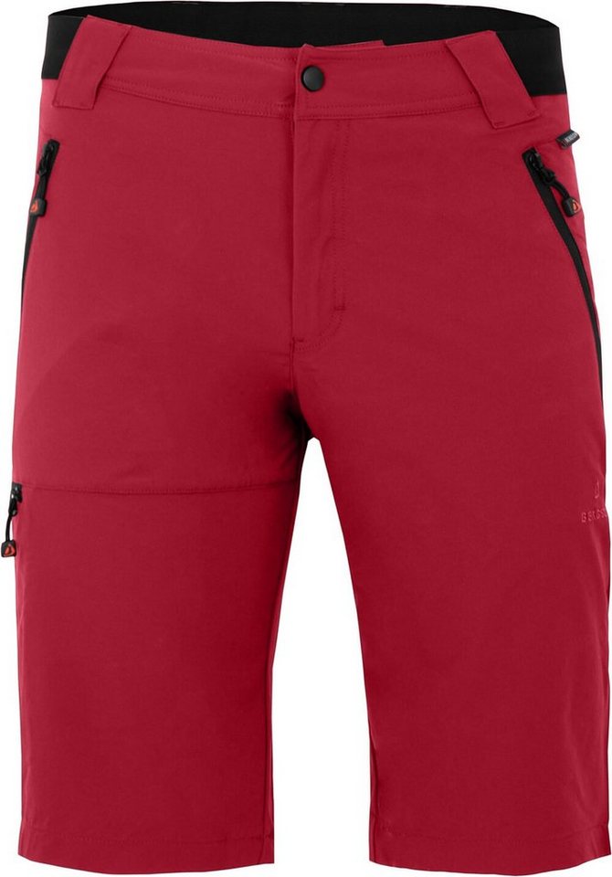 Bergson Outdoorhose ARRESÖ COMFORT Bermuda Herren Wandershorts, leicht, strapazierfähig, Normalgrößen, rot von Bergson