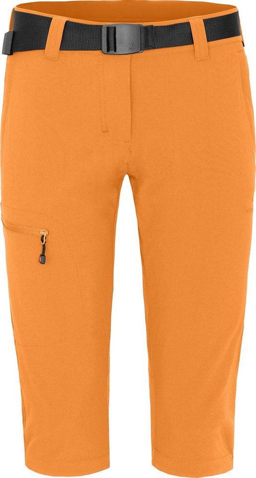 Bergson Outdoorhose BARLEE Capri (slim) Damen 3/4 Wanderhose, vielseitig, pflegeleicht, Normalgrößen, apricot von Bergson