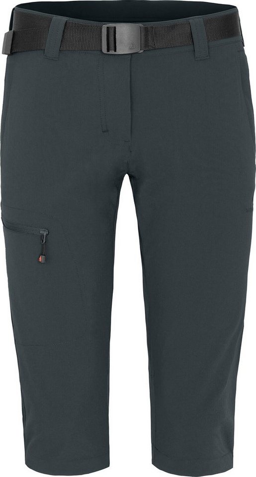 Bergson Outdoorhose BARLEE Capri (slim) Damen 3/4 Wanderhose, vielseitig, pflegeleicht, Normalgrößen, dunkel von Bergson