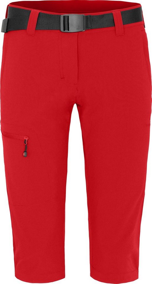 Bergson Outdoorhose BARLEE Capri (slim) Damen 3/4 Wanderhose, vielseitig, pflegeleicht, Normalgrößen, salsarot von Bergson