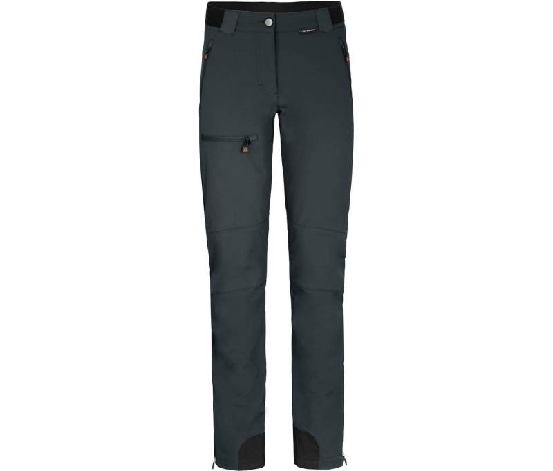 Bergson Outdoorhose BRYNE Damen Winter Softshellhose, mit warmem Innenfleece und voll elastischem Gesäßeinsatz, Kurzgrößen, dunkel grau von Bergson