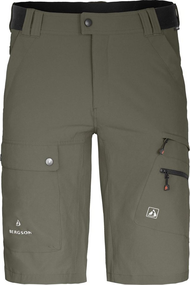 Bergson Outdoorhose FROSLEV Bermuda Herren Wandershorts, recycelt, elastisch, 8 Taschen, Normalgrößen von Bergson