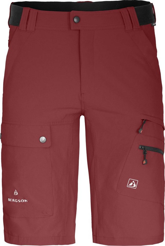 Bergson Outdoorhose FROSLEV COMFORT Bermuda Herren Wandershorts, recycelt, elastisch, 7 Taschen, Normalgrößen, ro von Bergson