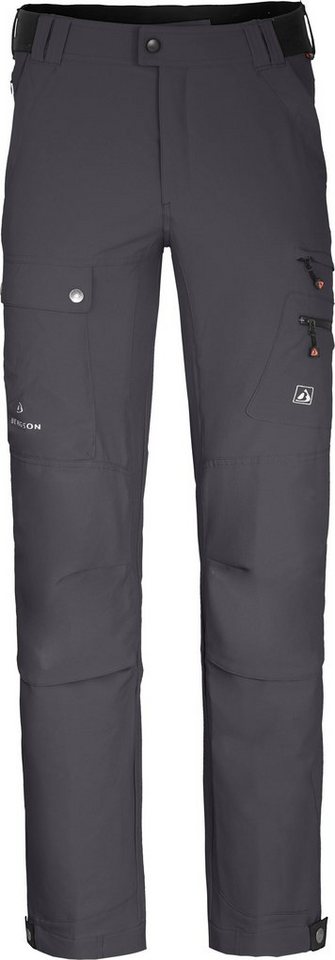 Bergson Outdoorhose FROSLEV COMFORT Herren Wanderhose, recycelt, elastisch, 7 Taschen, Normalgrößen, grau von Bergson