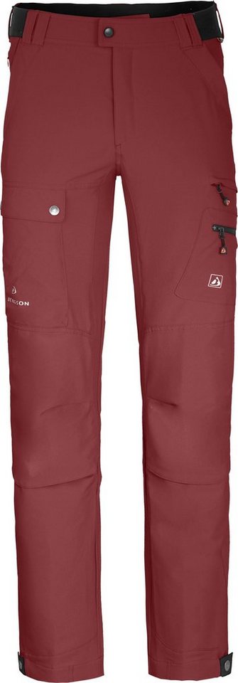 Bergson Outdoorhose FROSLEV COMFORT Herren Wanderhose, recycelt, elastisch, 7 Taschen, Normalgrößen, rot von Bergson