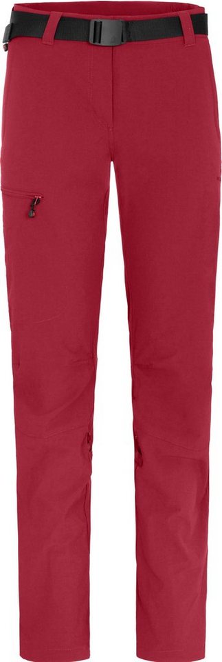 Bergson Outdoorhose HYDRYS Damen Wanderhose, vielseitig, pflegeleicht, Kurzgrößen, dunkelrot von Bergson