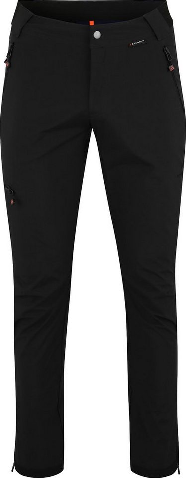 Bergson Outdoorhose KALLE COMFORT (slim) Herren Softshellhose, winddicht, strapazierfähig, Kurzgrößen, schwarz von Bergson