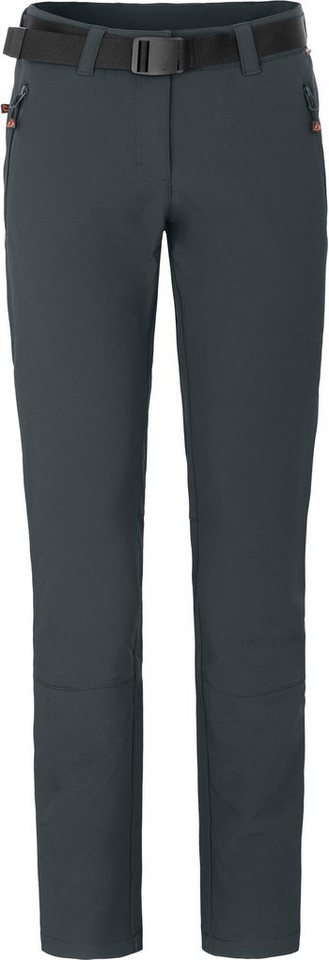 Bergson Outdoorhose KEITA Damen Winter-Wanderhose, warm, recycelt, Kurzgrößen, dunkel grau von Bergson