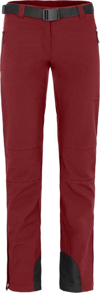 Bergson Outdoorhose MAILA Damen Winter Softshellhose, winddicht, warm, Kurzgrößen, Tomaten rot von Bergson