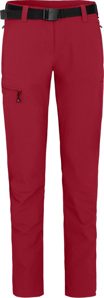 Bergson Outdoorhose MENA (slim) Damen Wanderhose, vielseitig, pflegeleicht, Kurzgrößen, dunkelrot von Bergson