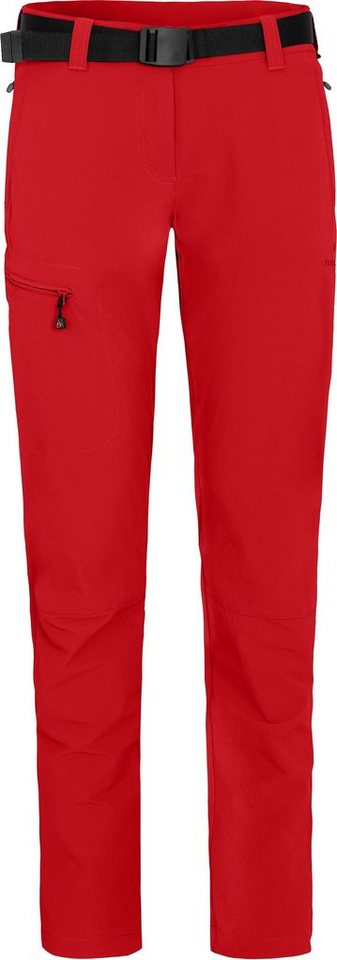 Bergson Outdoorhose MENA (slim) Damen Wanderhose, vielseitig, pflegeleicht, Kurzgrößen, salsarot von Bergson