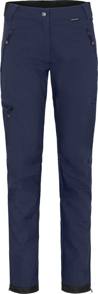 Bergson Outdoorhose TESSE COMFORT (slim) Damen Softshellhose, winddicht, strapazierfähig, Kurzgrößen, peacoat von Bergson