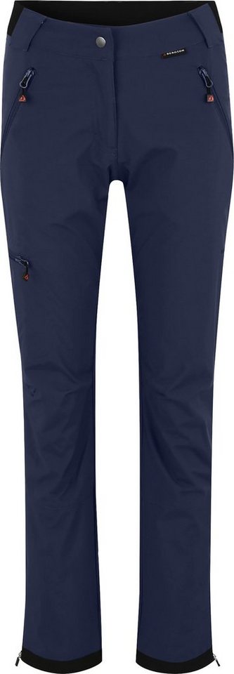 Bergson Outdoorhose TESSE COMFORT Damen Softshellhose, winddicht, strapazierfähig, Kurzgrößen, peacoat von Bergson