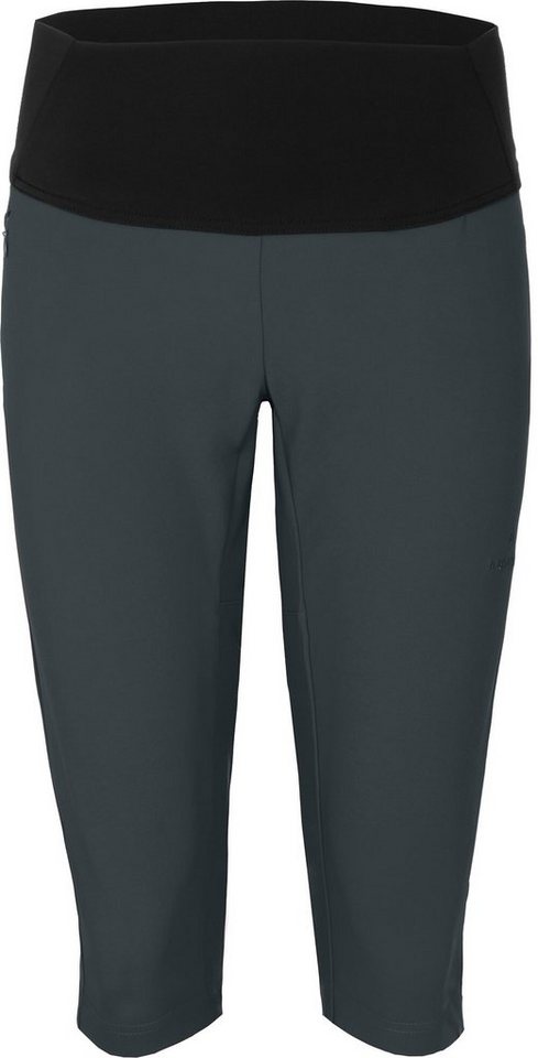 Bergson Outdoorhose TIKEN Capri (tight) Damen 3/4 Outdoor Leggings, elastisch, schnelltrocknend, Normalgrößen, dunkel grau von Bergson