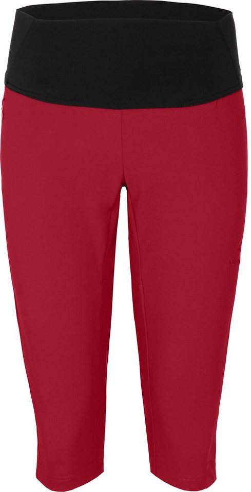 Bergson Outdoorhose TIKEN Capri (tight) Damen 3/4 Outdoor Leggings, elastisch, schnelltrocknend, Normalgrößen, rot von Bergson