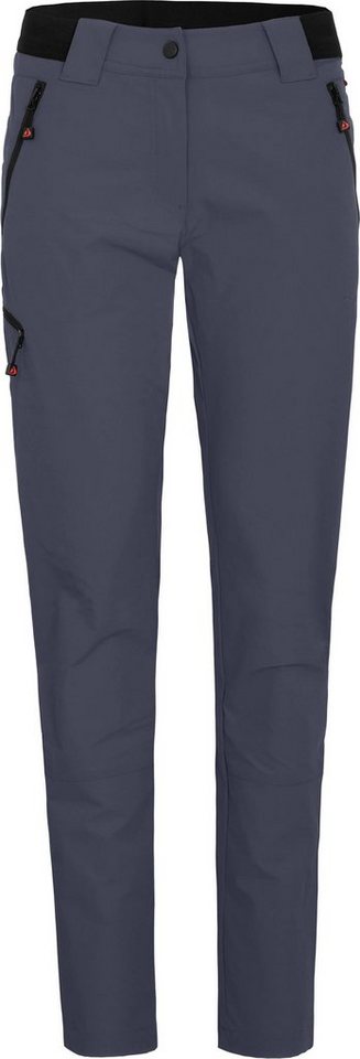 Bergson Outdoorhose VIDAA COMFORT (slim) Damen Wanderhose, leicht, strapazierfähig, Kurzgrößen, grau/blau von Bergson