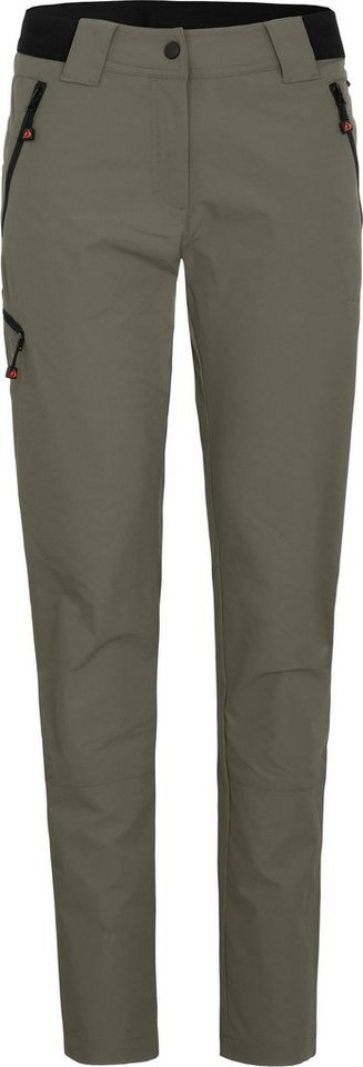 Bergson Outdoorhose VIDAA COMFORT (slim) Damen Wanderhose, leicht, strapazierfähig, Kurzgrößen, grau/grün von Bergson