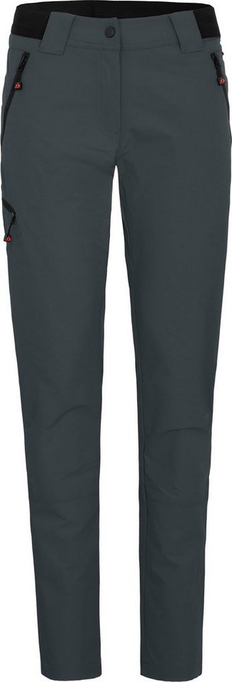 Bergson Outdoorhose VIDAA COMFORT (slim) Damen Wanderhose, leicht, strapazierfähig, Normalgrößen, dunkel grau von Bergson
