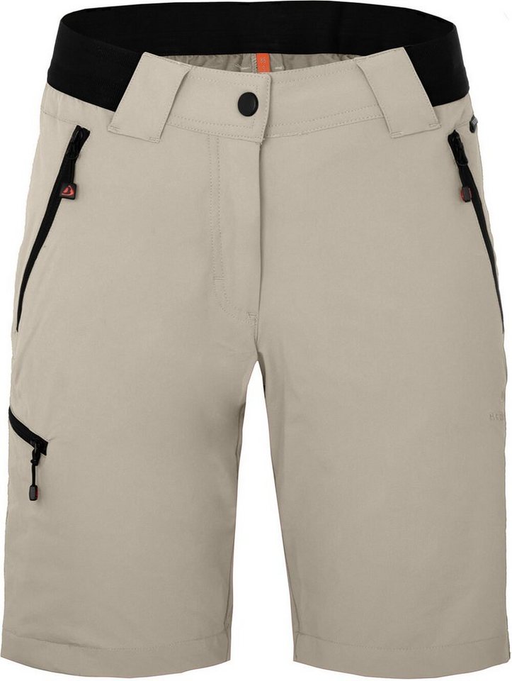 Bergson Outdoorhose VIDAA COMFORT Bermuda Damen Wandershorts, leicht, strapazierfähig, Normalgrößen, beige von Bergson