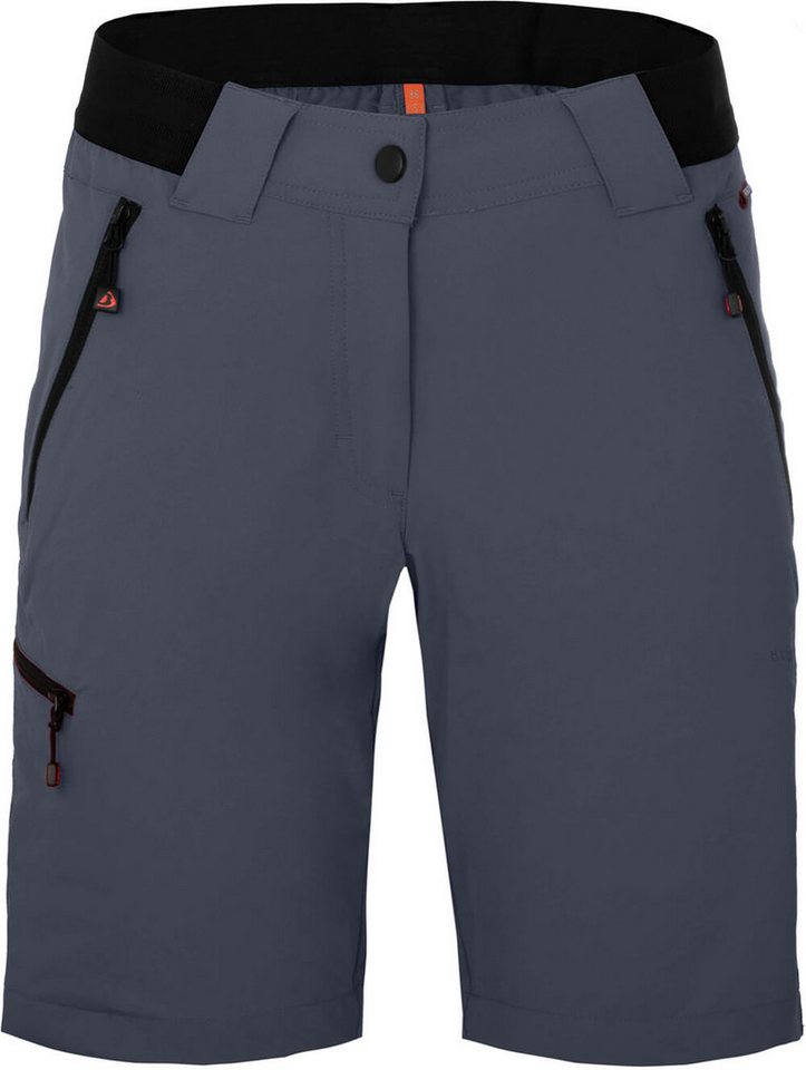 Bergson Outdoorhose VIDAA COMFORT Bermuda Damen Wandershorts, leicht, strapazierfähig, Normalgrößen, grau/blau von Bergson
