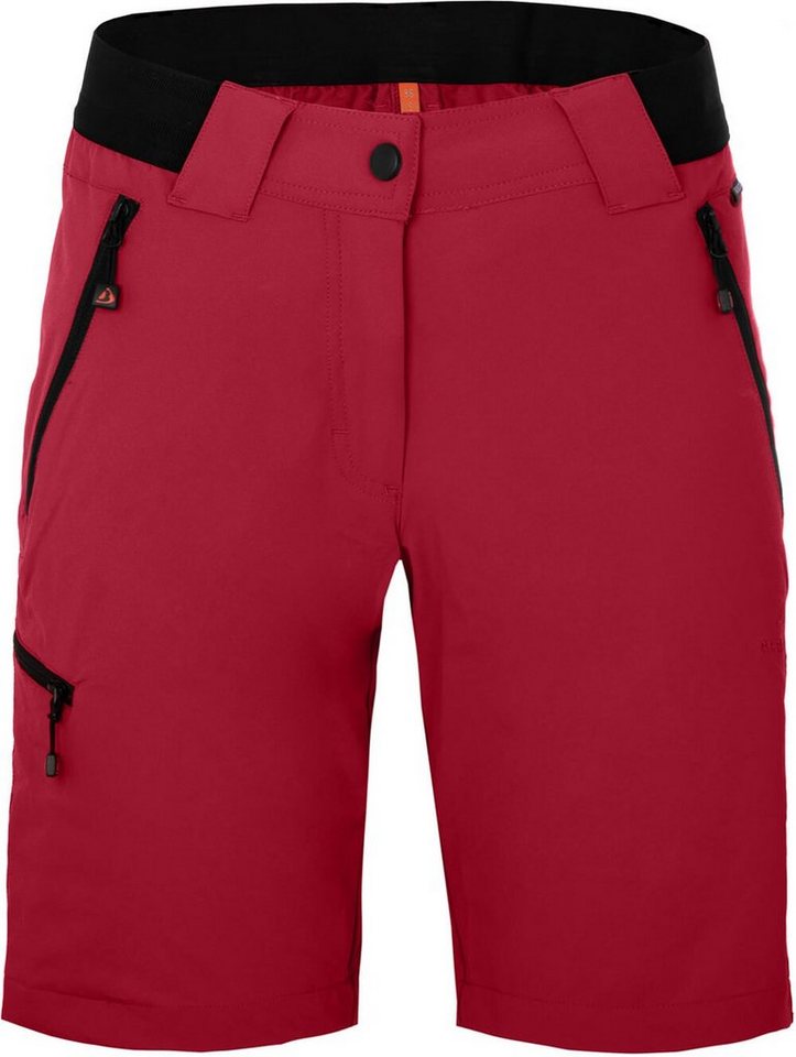 Bergson Outdoorhose VIDAA COMFORT Bermuda Damen Wandershorts, leicht, strapazierfähig, Normalgrößen, rot von Bergson