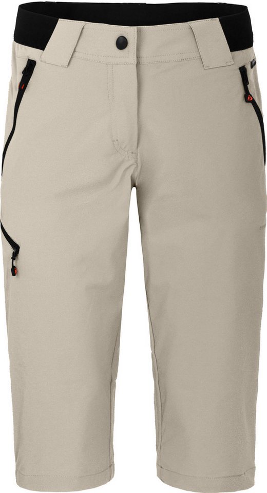 Bergson Outdoorhose VIDAA COMFORT Capri Damen 3/4 Wanderhose, leicht, strapazierfähig, Normalgrößen, beige von Bergson