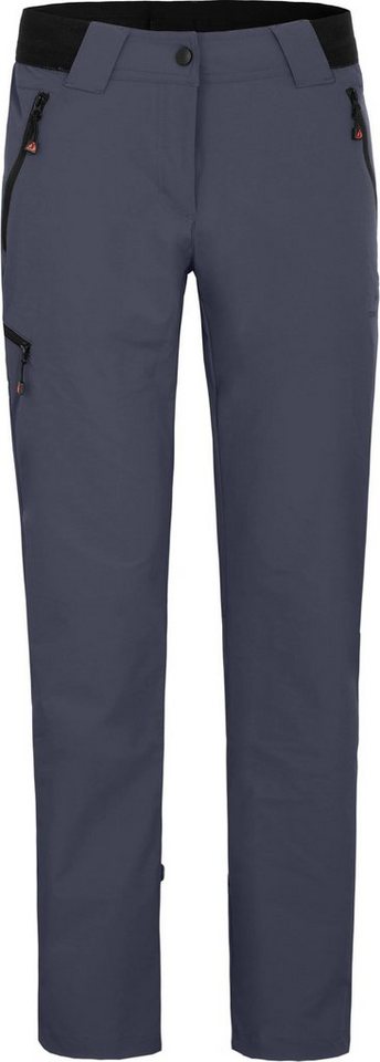 Bergson Outdoorhose VIDAA COMFORT Damen Wanderhose, leicht, strapazierfähig, Kurzgrößen, grau/blau von Bergson