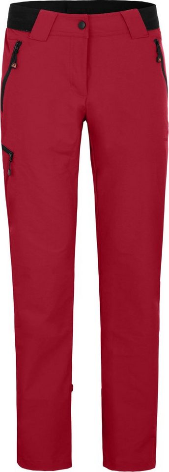 Bergson Outdoorhose VIDAA COMFORT Damen Wanderhose, leicht, strapazierfähig, Kurzgrößen, rot von Bergson