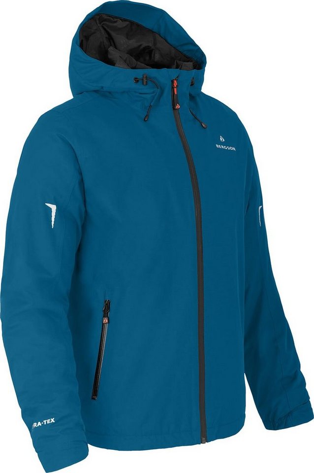 Bergson Outdoorjacke EGGEN THERMO Herren Regenjacke, leicht wattiert, 12000 mm Wassersäule, Langgrößen von Bergson